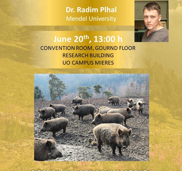 20 de junio, 13:00h. Seminario científico IMIB: «Wild bora managemente in Czechia» por el Dr. Radim Plhal (Mendel University, República Checa).